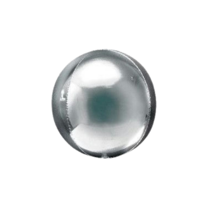 Silver Orbz Foil Balloon, 16in