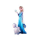 Blue and purple Elsa balloon with snowflakes Frozen birthday theme from Parte Haus party supply store in Bethesda MD.