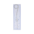 Silver number nine sparkler candle on white card birthday decor from Parte Haus party supply store in Bethesda MD