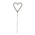 Silver heart shaped sparkler for celebrations from Parte Haus party supply store in Bethesda Maryland