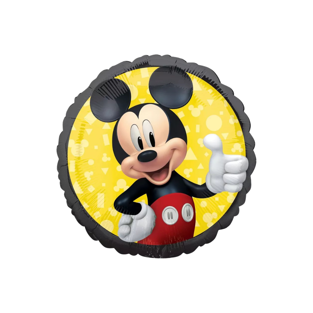 yellow Mickey Mouse mylar balloon cartoon character birthday from Parte Haus party supply store in Bethesda Maryland