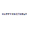 Multicolor Encanto happy birthday banner with characters for kids birthday from Parte Haus party supply store in Bethesda MD