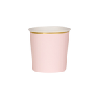 light pink paper cup with gold rim elegant design birthday theme from Parte Haus party supply store in Bethesda MD