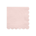 Blush pink napkin with scalloped edge for birthday or baby shower from Parte Haus party supply store in Bethesda Maryland