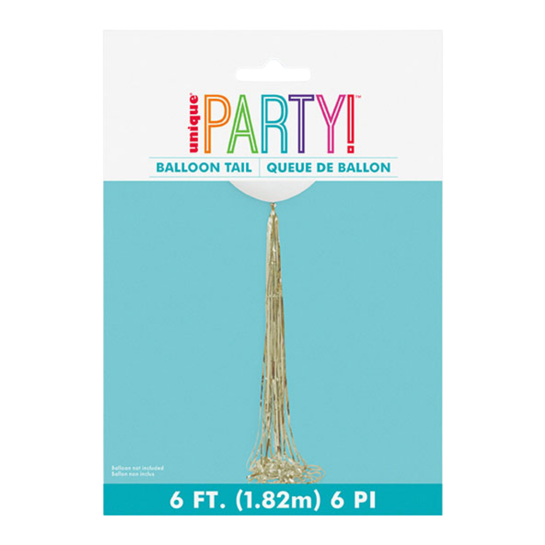 Gold Foil Tassel Balloon Tail