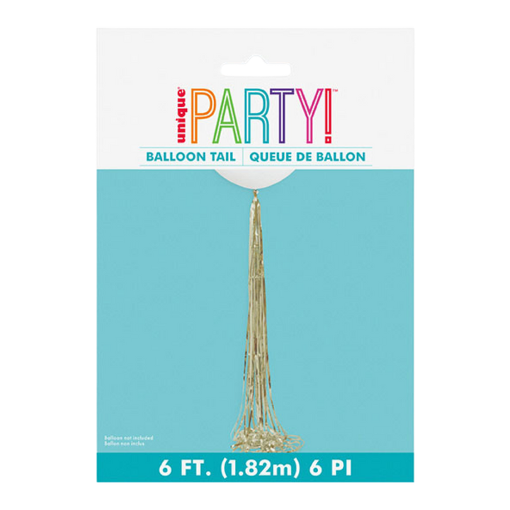 Gold Foil Tassel Balloon Tail