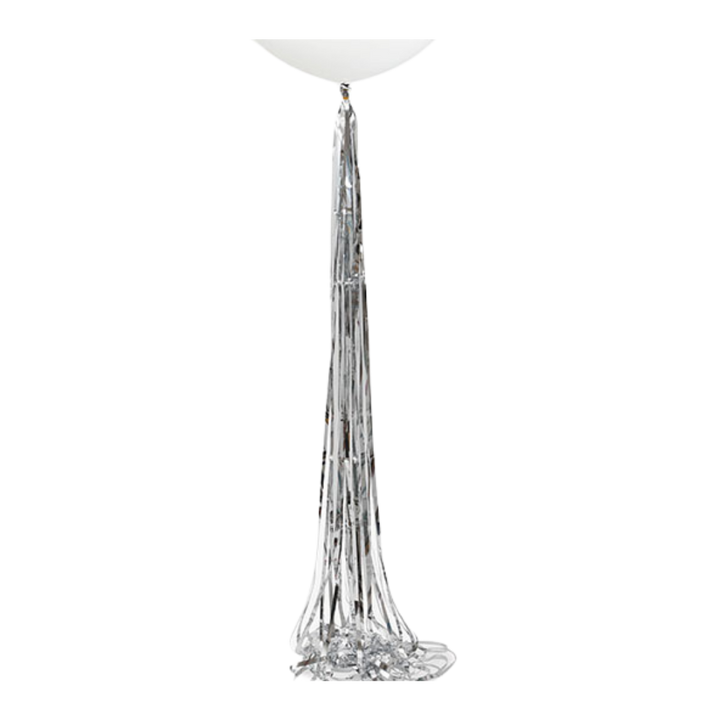 Silver Foil Tassel Balloon Tail