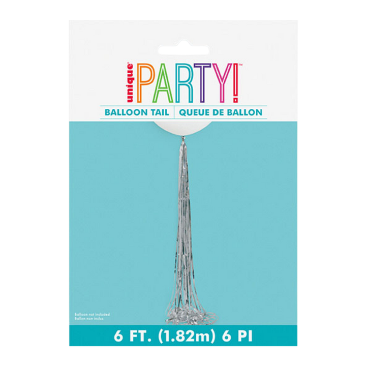 Silver Foil Tassel Balloon Tail
