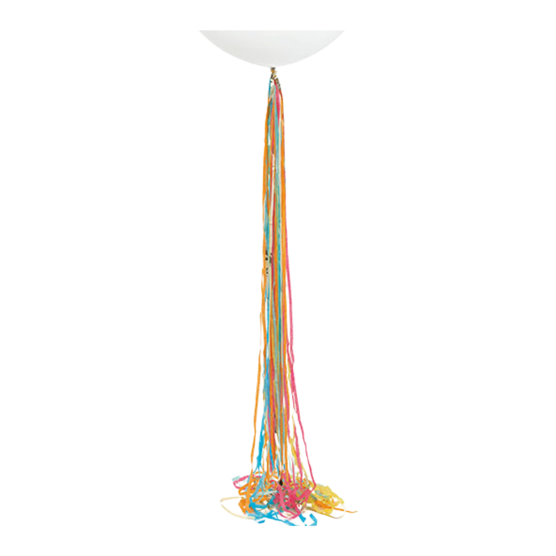 Gold & Colorful Foil Tassel Balloon Tail