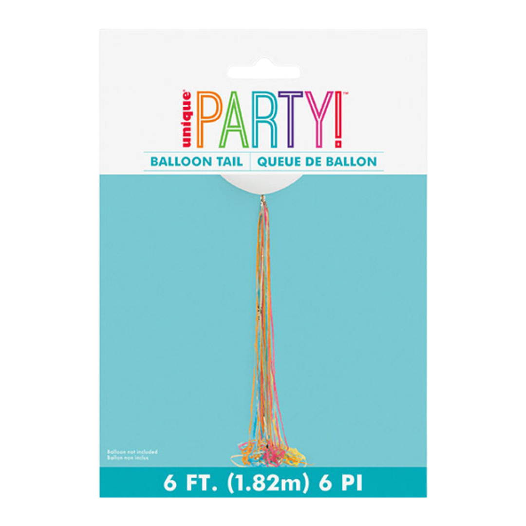 Gold & Colorful Foil Tassel Balloon Tail