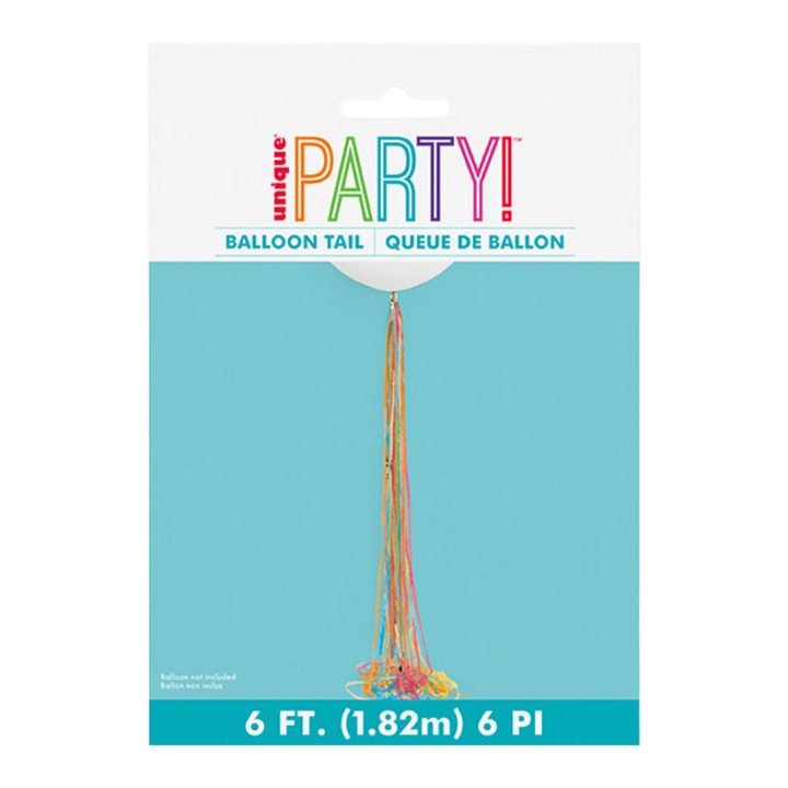 Gold & Colorful Foil Tassel Balloon Tail