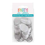 Silver foil confetti round metallic circles celebration from Parte Haus party supply store in Bethesda Maryland