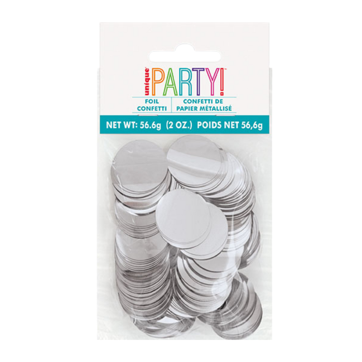Silver Foil Confetti, 2oz