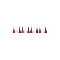 Red white blue tassel garland banner patriotic decoration for July 4th from Parte Haus party supply store in Bethesda Maryland