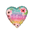 Ombre pink floral heart shaped foil balloon with Happy Mother's Day from Parte Haus party supply store in Bethesda MD