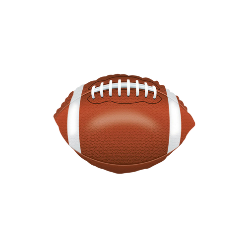 Brown football foil balloon shaped like a real football sports party theme from Parte Haus party supply store in Bethesda Maryland.