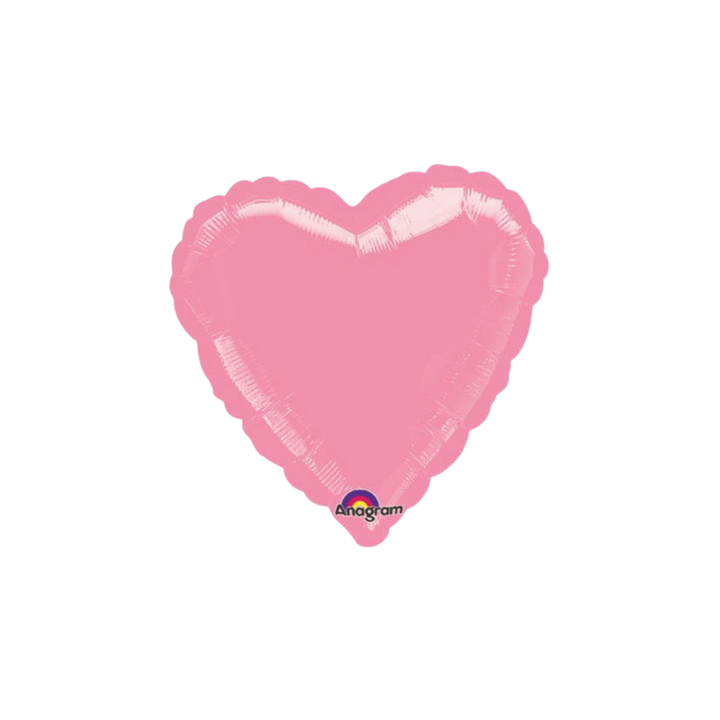 Glossy Pink Heart-Shaped Foil Balloon, 18in