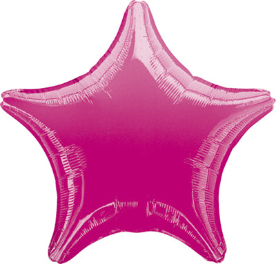 18" Fuchsia Star Anagram Brand Balloon