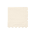 Ivory napkin with scalloped edge elegant decor from Parte Haus party supply store in Bethesda MD