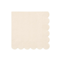 Ivory napkin with scalloped edge for birthday from Parte Haus party supply store in Bethesda Maryland