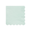 Mint green napkin with scalloped edge for birthday celebration from Parte Haus party supply store in Bethesda MD.