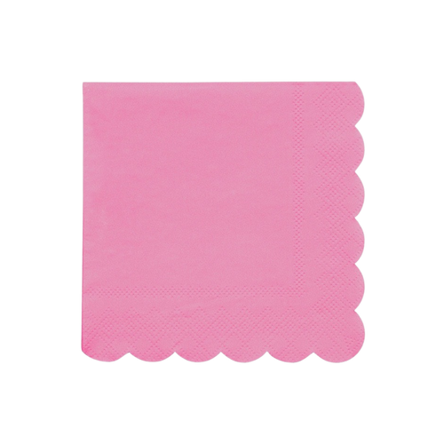 Pink napkin with scalloped edges birthday decor from Parte Haus party supply store in Bethesda MD