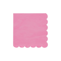Pink napkin with scalloped edge for birthday from Parte Haus party supply store in Bethesda Maryland