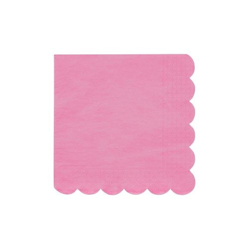 Pink napkin with scalloped edge for birthday from Parte Haus party supply store in Bethesda Maryland
