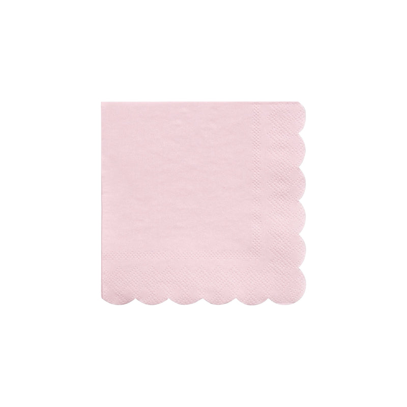 Light pink napkin with scalloped edge from Parte Haus party supply store in Bethesda MD