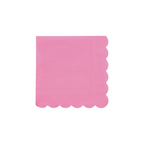 Pink scalloped napkin with textured border for birthday celebration from Parte Haus party supply store in Bethesda Maryland