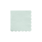 Mint green napkin with scalloped edge for birthday or baby shower from Parte Haus party supply store in Bethesda MD