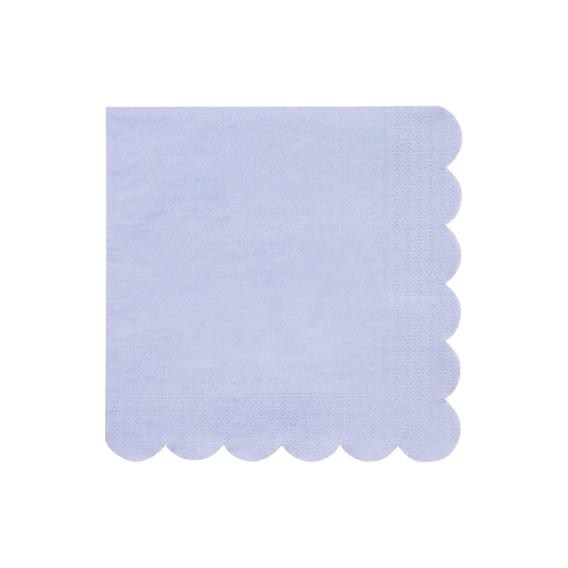 Light purple napkin with scalloped edges for birthdays from Parte Haus party supply store in Bethesda MD