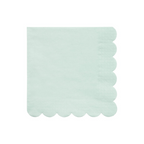 Mint green napkin with scalloped edge for birthday from Parte Haus party supply store in Bethesda Maryland