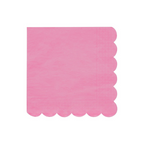 Pink napkin with scalloped edge for birthday from Parte Haus party supply store in Bethesda Maryland