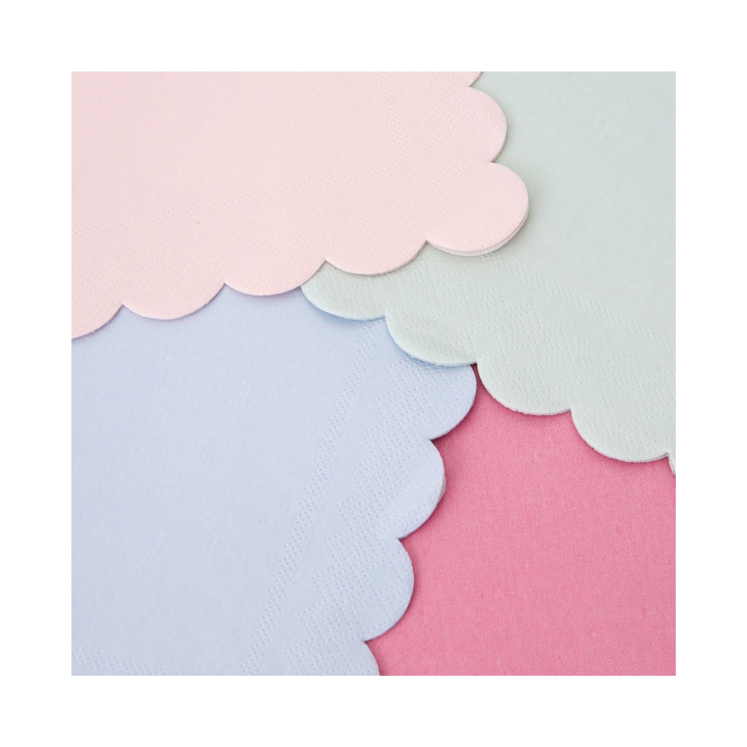 Multicolour Scallop Dinner Napkins