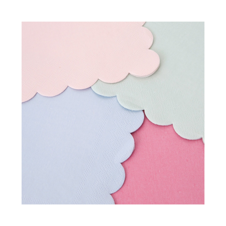 Multicolour Scallop Dinner Napkins