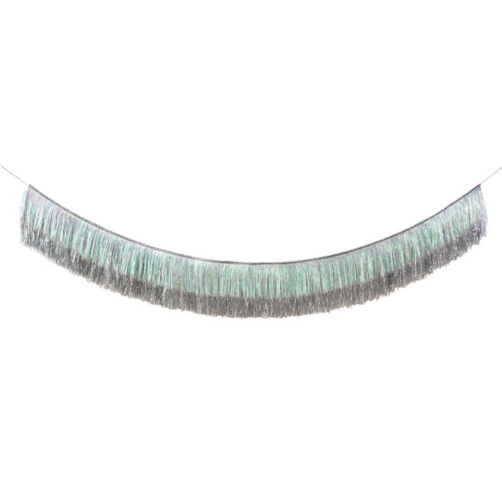 Silver Tinsel Fringe Garland