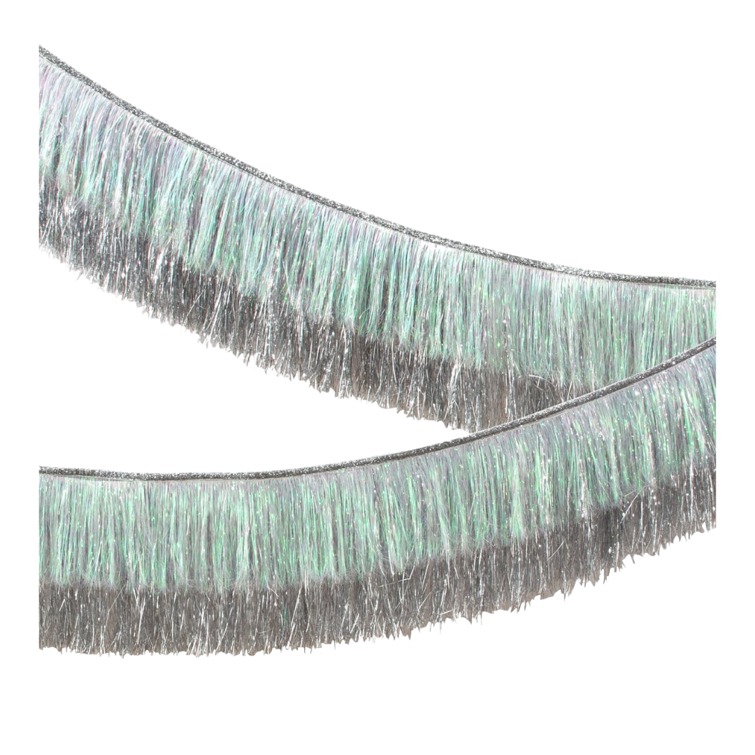 Silver Tinsel Fringe Garland