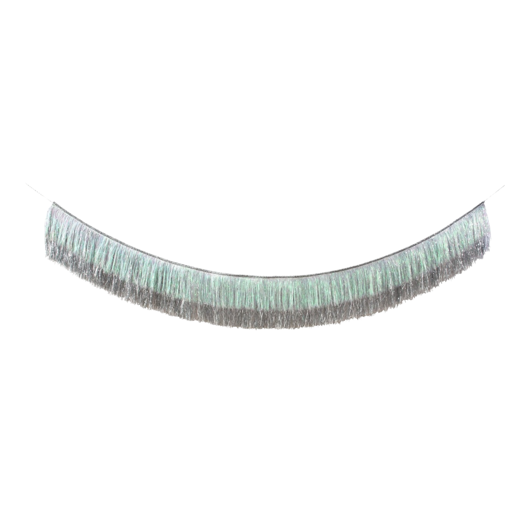 Silver Tinsel Fringe Garland