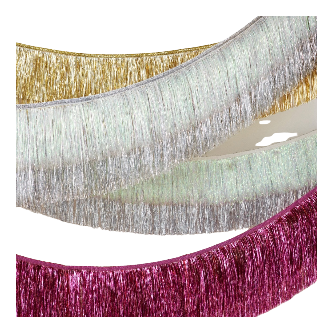 Silver Tinsel Fringe Garland