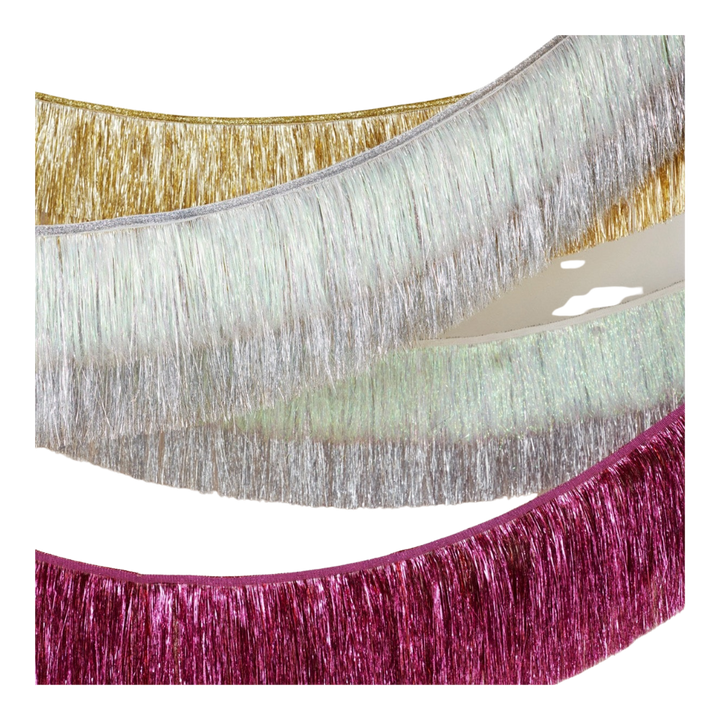 Silver Tinsel Fringe Garland