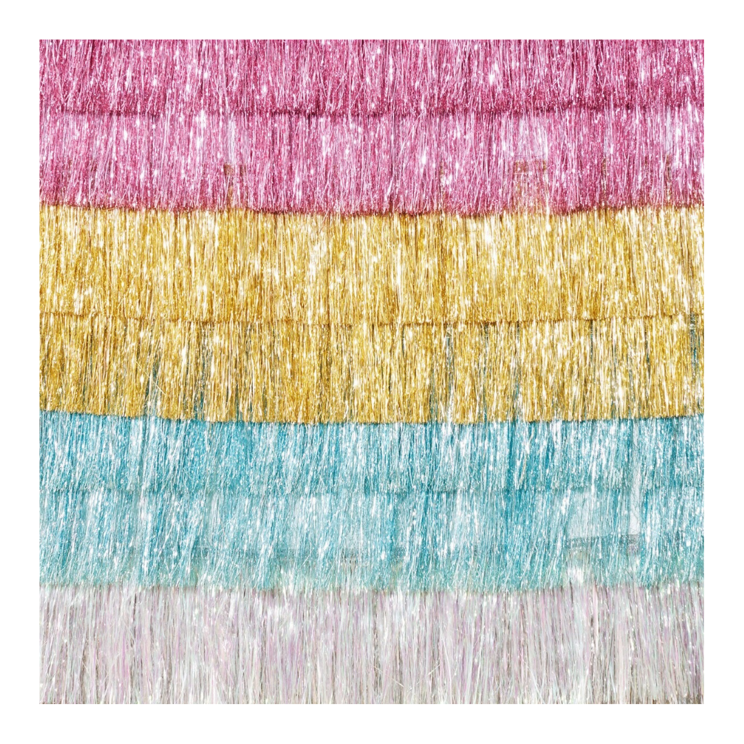 Silver Tinsel Fringe Garland