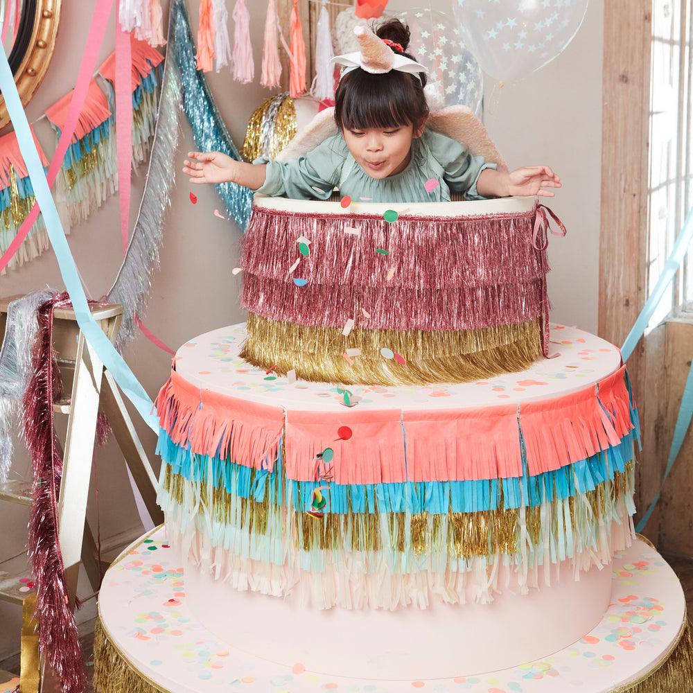 Gold Tinsel Fringe Garland