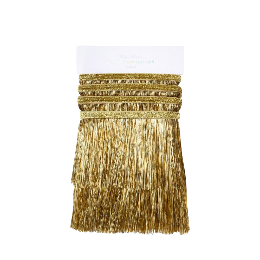Gold Tinsel Fringe Garland
