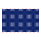 Blue star plastic table cover with white stars and red trim patriotic theme from Parte Haus party supply store in Bethesda MD