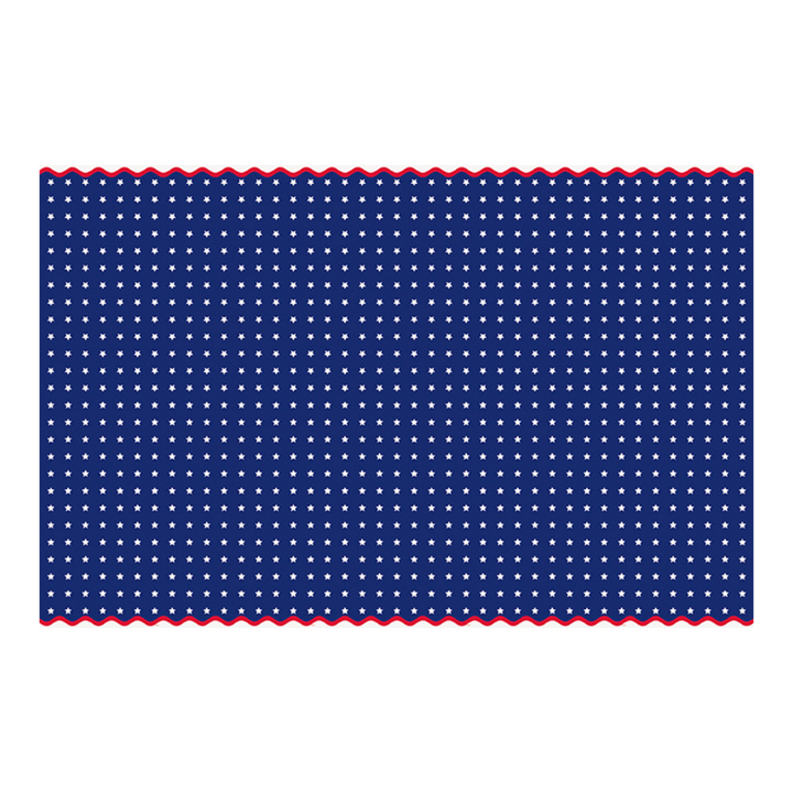Blue Peppy Patriotic Paper Tablecover