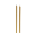 Gold candle holders long and sleek for birthday celebration from Parte Haus party supply store in Bethesda MD
