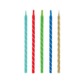 Assorted color spiral birthday candles standing upright for celebrations from Parte Haus party supply store in Bethesda MD