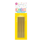 Gold sparkler birthday candles pack birthday celebration from Parte Haus party supply store in Bethesda Maryland