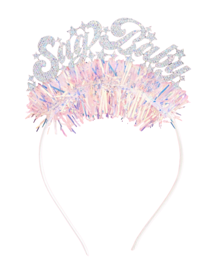 Iridescent  "Sag Baby"  Glitter Fringe Headband